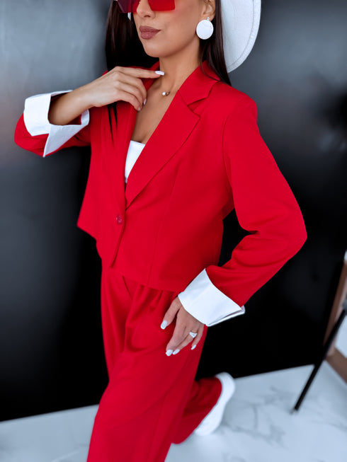 "MAJORY 74" set - jacket + pants - RED